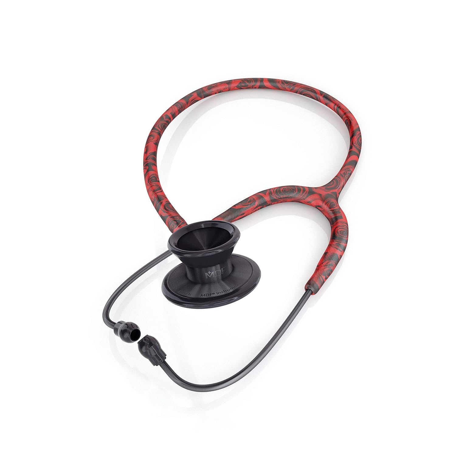MDF Instruments Every Rose MD One Epoch Lightweight Titanium Stethoscope, Adult, Tube, Black Chestpieces-Headset, MDF777TERBO