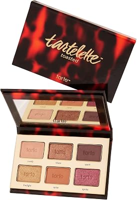 tarte tartelette toasted mini Amazonian clay palette – Eyeshadow Palette with Shimmer & Matte Bronze Neutrals, Longwear Pigment & Blendable Lightweight Formula, Cruelty-Free