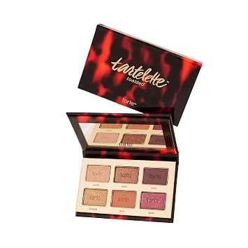 tarte tartelette toasted mini Amazonian clay palette Eyeshadow Palette with Shimmer & Matte Bronze Neutrals, Longwear Pigment & Blendable Lightweight Formula, Cruelty-Free