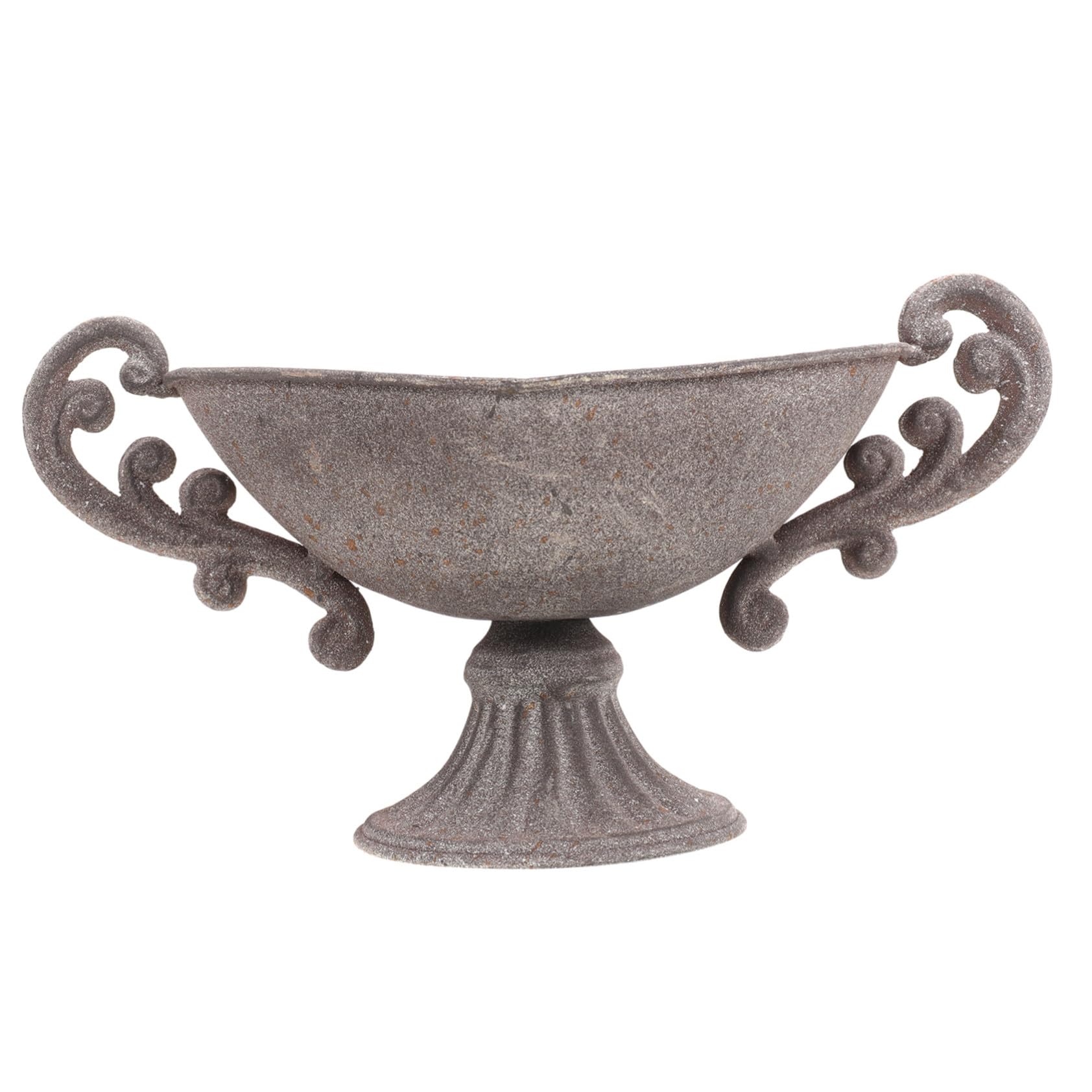 Pot en fer rétro double-oreille pour succulentes style vintage