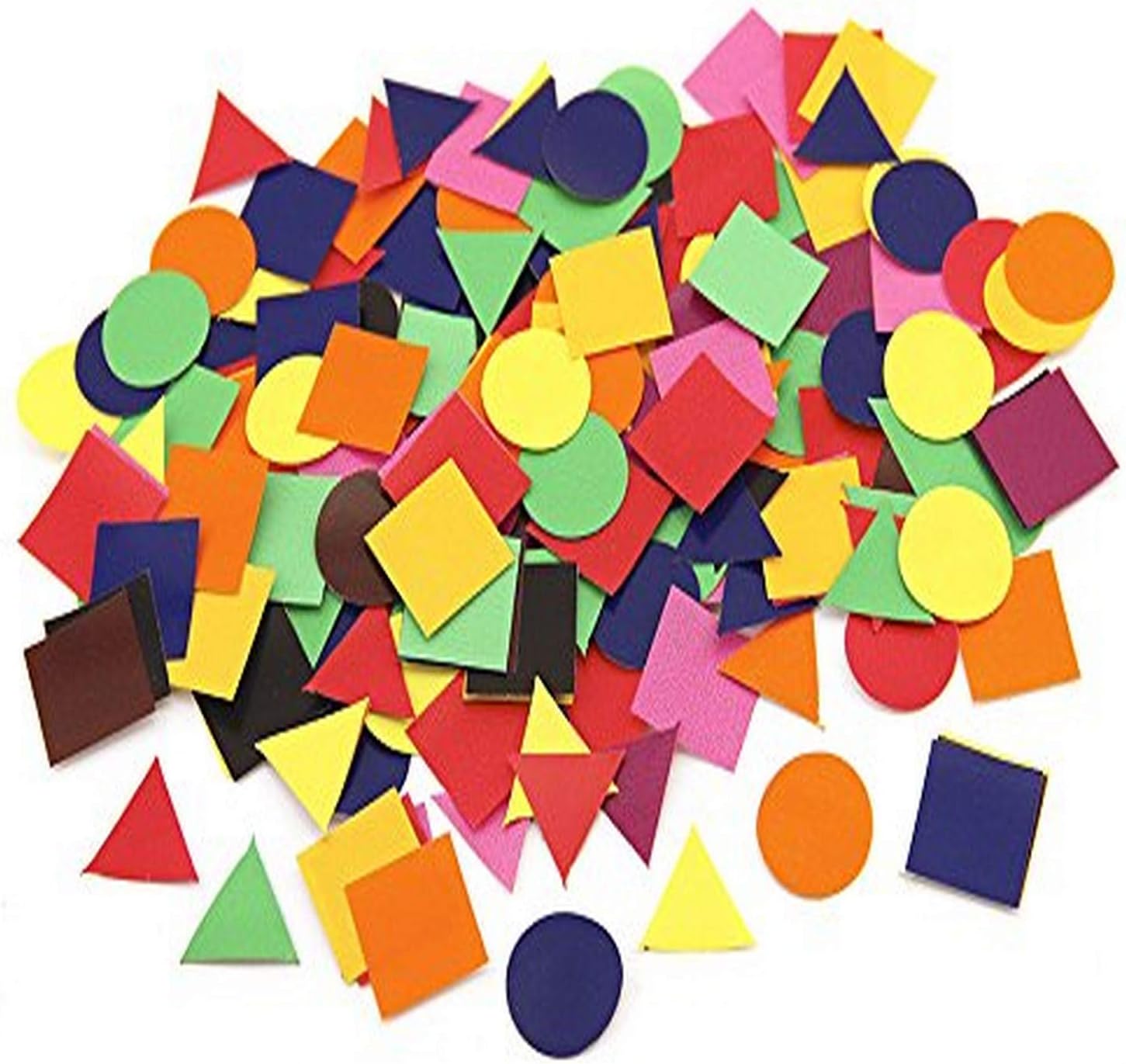 Hygloss Products Stick-A-Licks - Great for Arts & Crafts - Classroom Activities - Fun for Kids - Squares, Circles & Triangles - 1 Inch - 2000 Pcs