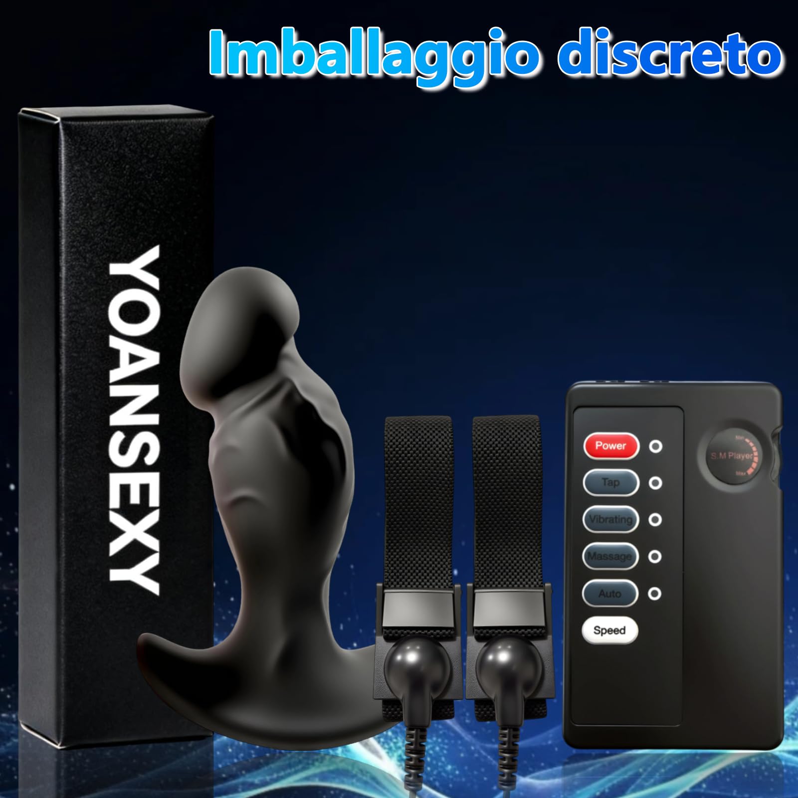 Elettrostimolazione Plug Anale Stimolazione Elettrica Anello per Pene Dilatatore Anale Dildo Anali Stimolatore Prostata Masturbatori G-Spot Donna Butt Plug Silicone Uomini Sexytoysys Coppia Sex Toy