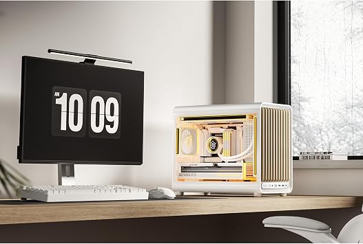 JONSBO D33 Wood White Micro ATX PC Case,High Airflow MATX case with Tempered Glass Panel,9 Fan Positions,High Compatibility,Supports MATX BTF MB, 435mm GPU/360AIO/172mm Air Cooler,ATX/SFX PSU,Wood