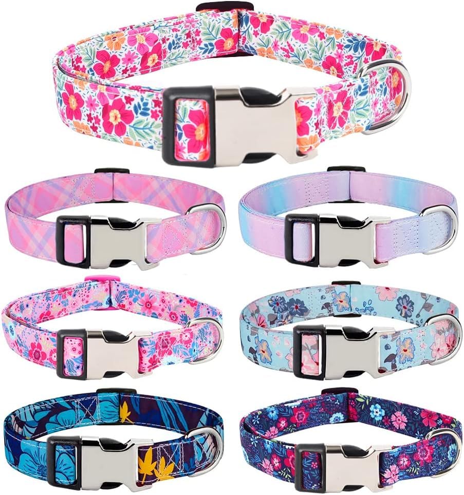 YLrank Personalisierte Hundehalsband, mit Eingraviertem Namen und Telefonnummer – Weich & Komfort Hunde Halsband für Kleine Mittlere Große Hunde Welpen Katzen