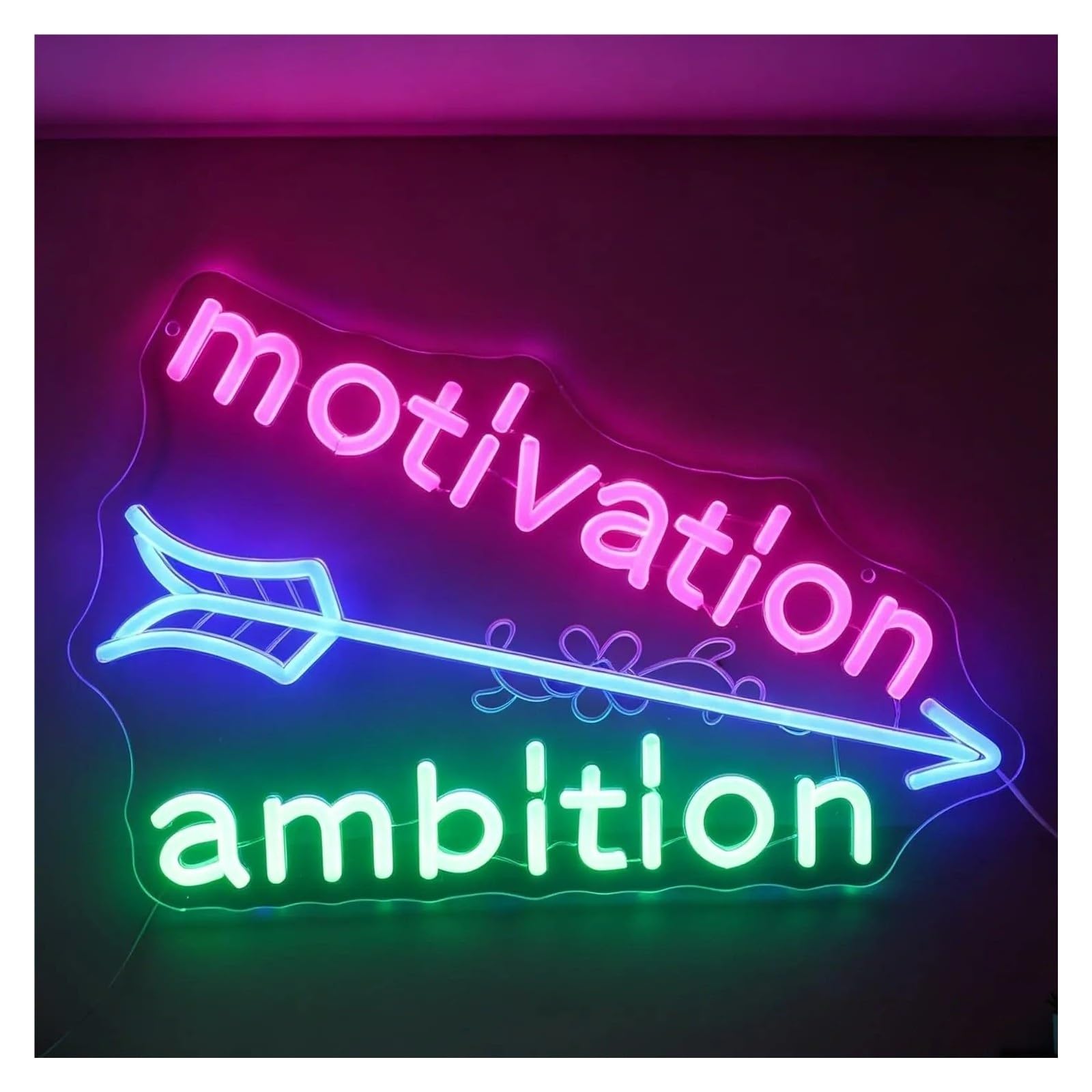 Decoración Lámparas Motivación Ambición Letrero De Neón