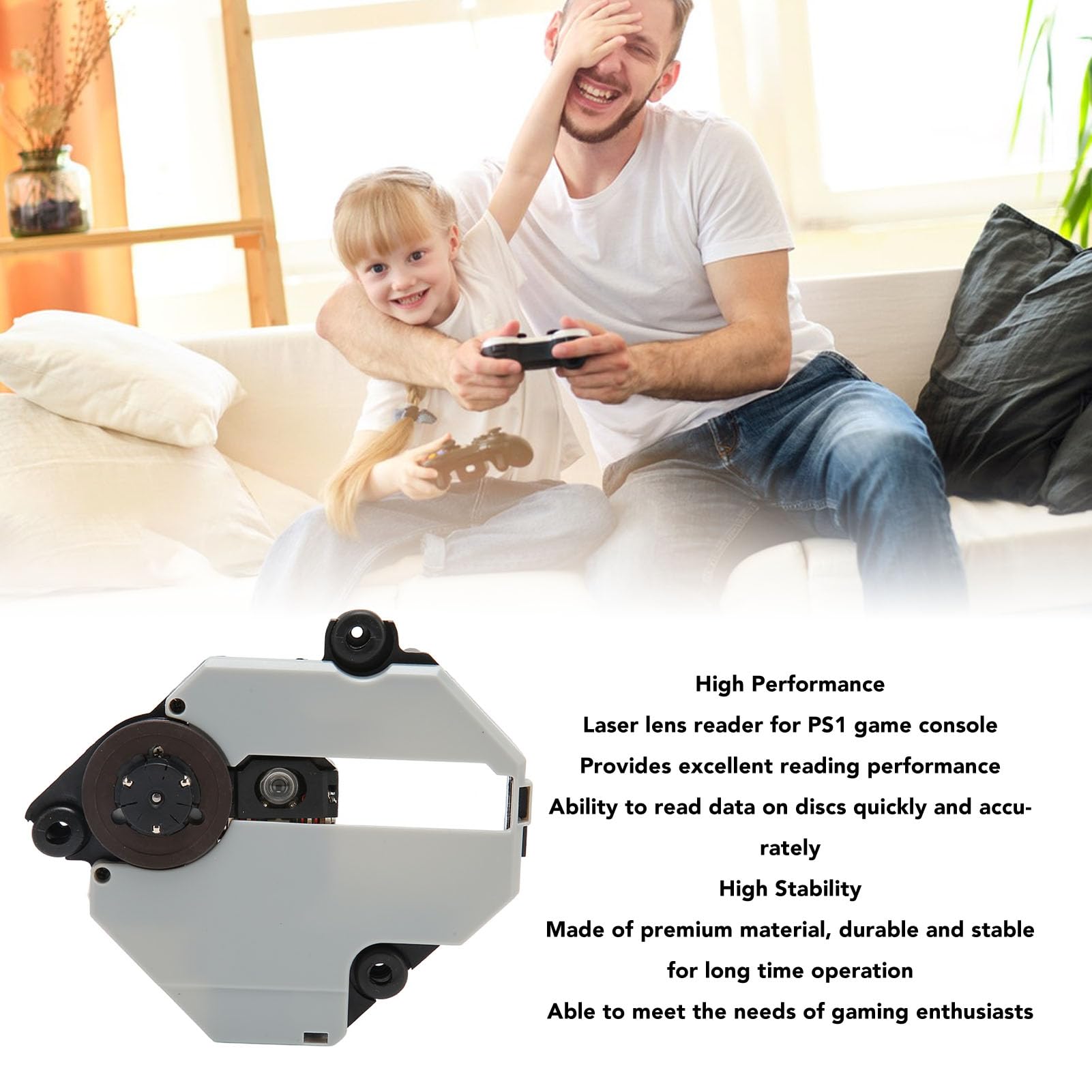 Für PS1-Konsolen-Ersatzobjektiv, Stabile Reparaturteile Für Spielkonsolen-Pickup-Objektivkopf mit Hoher Leistung Für PS1-Spielekonsole (KSM-440BAM)