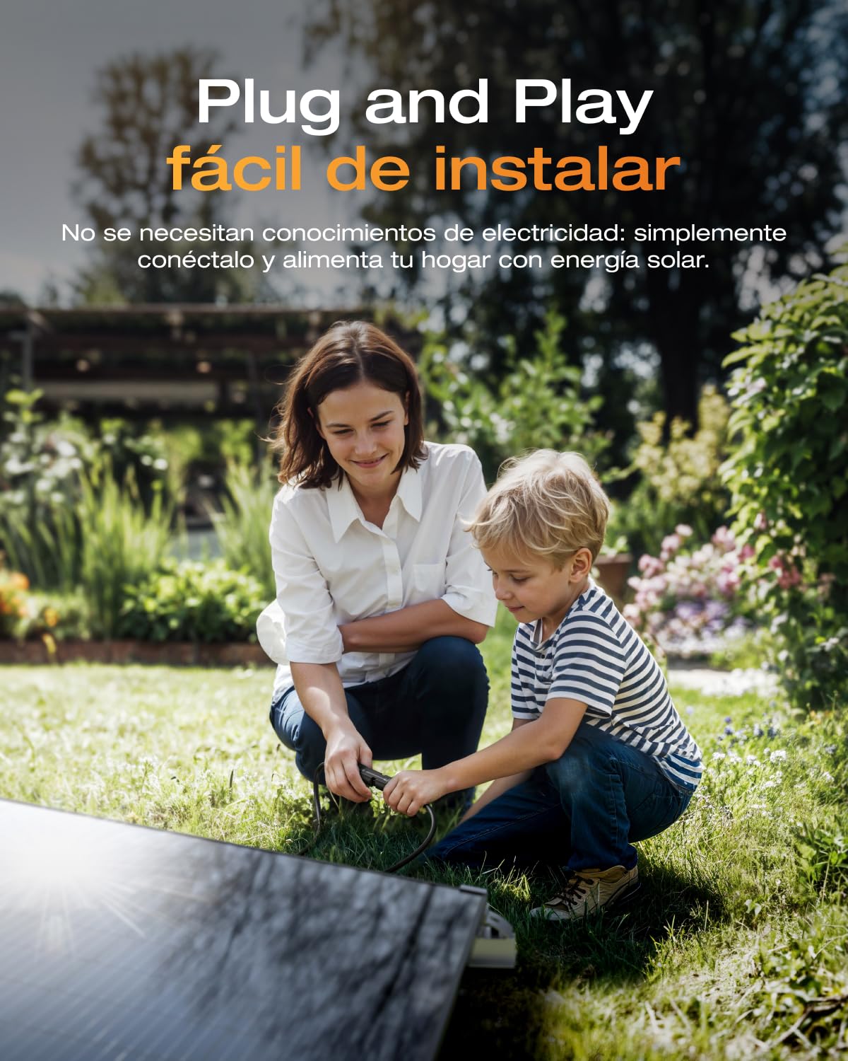 Kit solar ECOFLOW STREAM, inversor de 800W, 2 panele solare FV 400 W, inversor de inyección a red inteligente con WiFi y control mediante aplicación para balcones, jardines, techos, paredes verticales