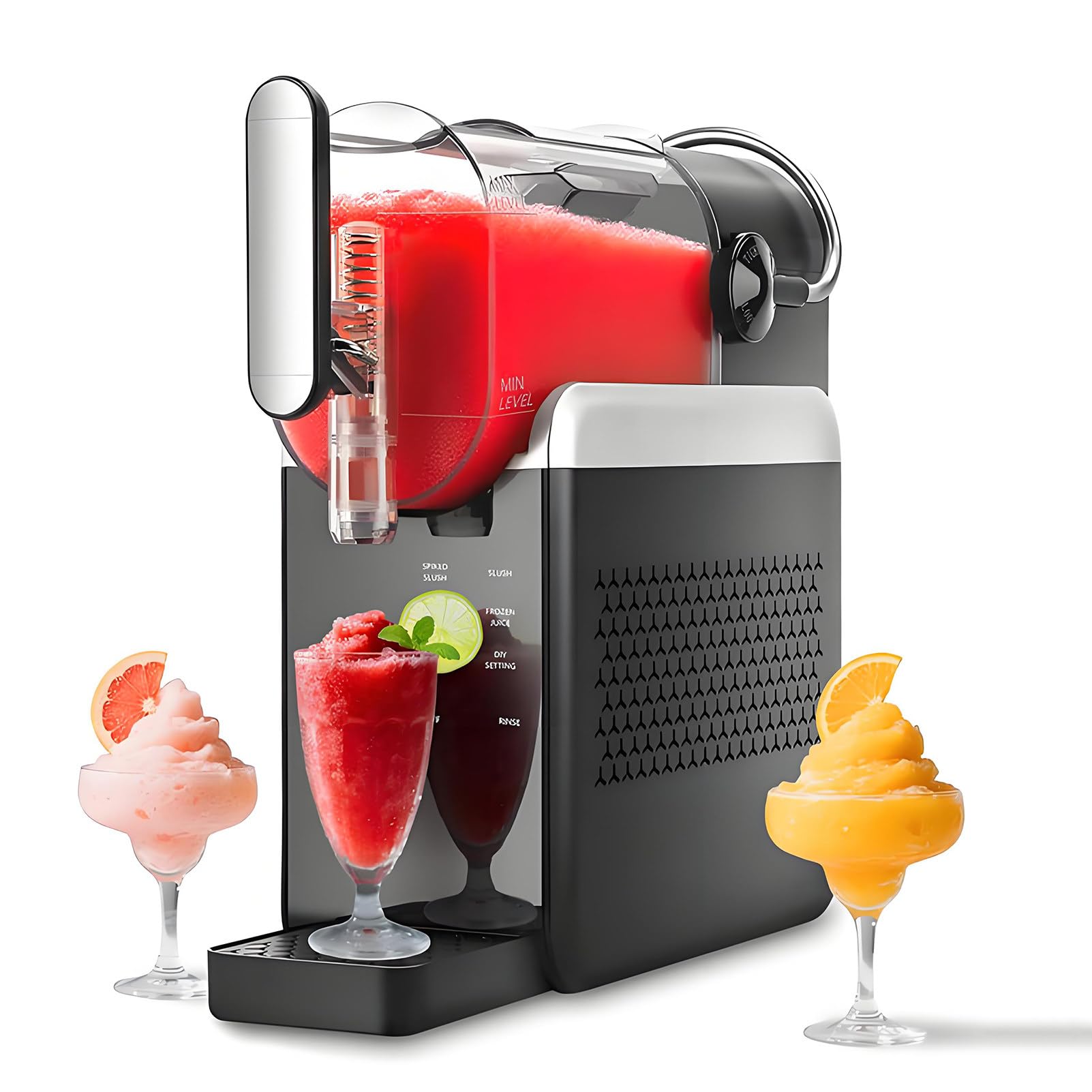 EpyGnom Slushie Machine for Home No Ice Needed, Fro-zen Drink and Slushy Maker, 240W Fast Make Slushy 15-20 Minutes, 6 Preset Programs, Fro-zen Margaritas, Frappés, Milkshake Black