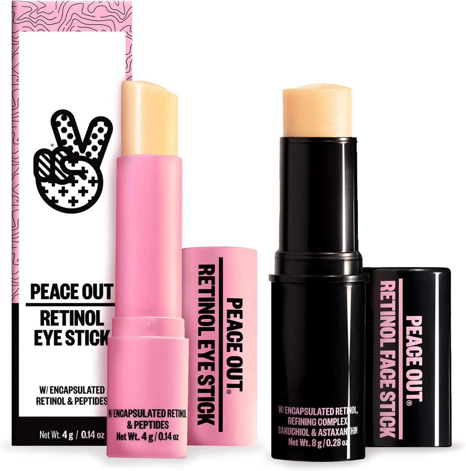 Peace Out Skincare Retinol Age Delay Duo, Retinol Eye Stick