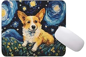 Tubbie Prints Starry Night Corgi Dog Mouse Pad