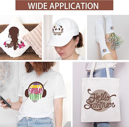 Miniatura 2 de HTVRONT HTV Rollos de vinilo de transferencia de calor, vinilo HTV de té con leche de 12 pulgadas x 20 pies para camisas, vinilo para planchar para