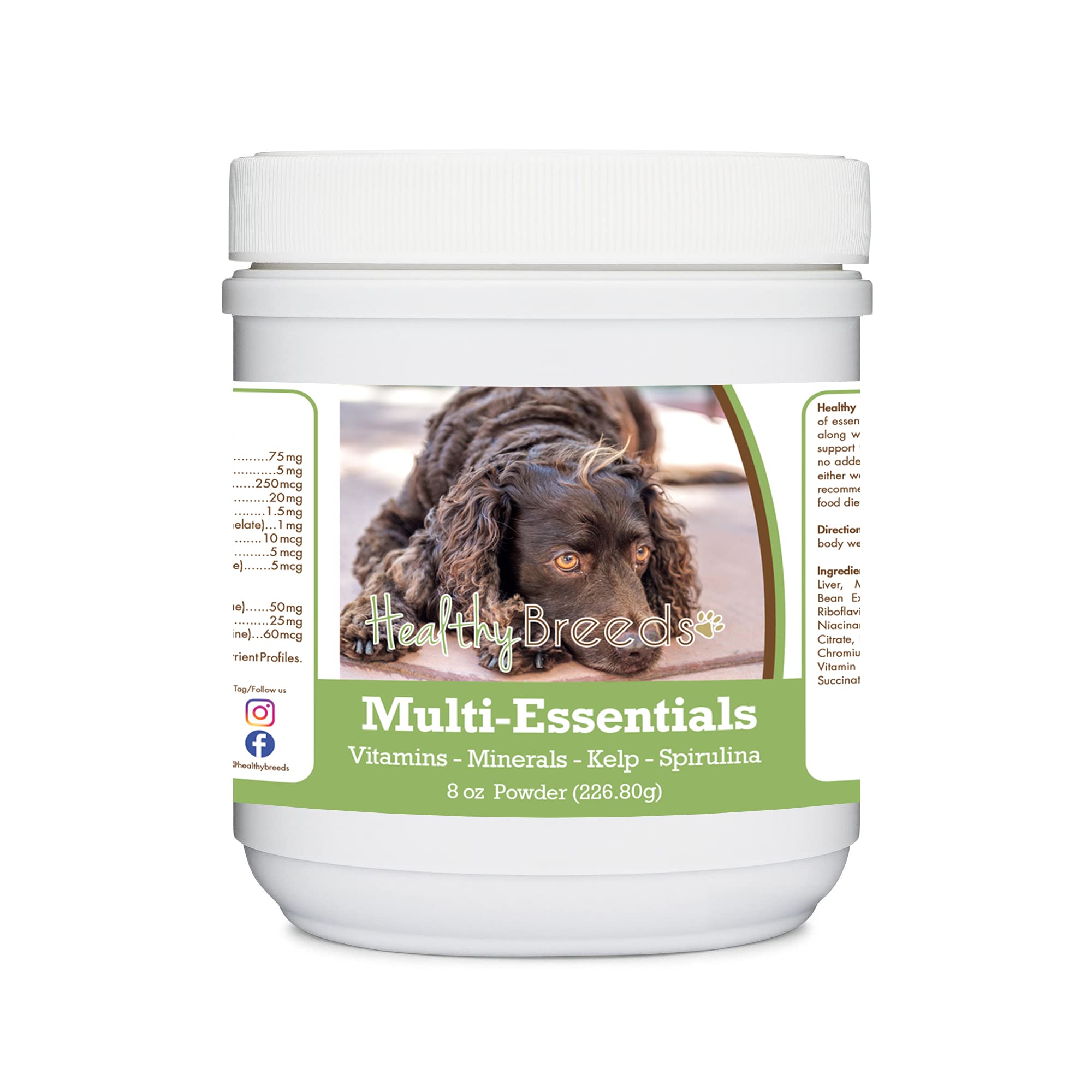 Healthy Breeds American Water Spaniel Multi-Essentials Powder for Dogs - an Ideal Supplement of Vitamins, Minerals &amp; Antioxidants for Your Dog - 8 oz
