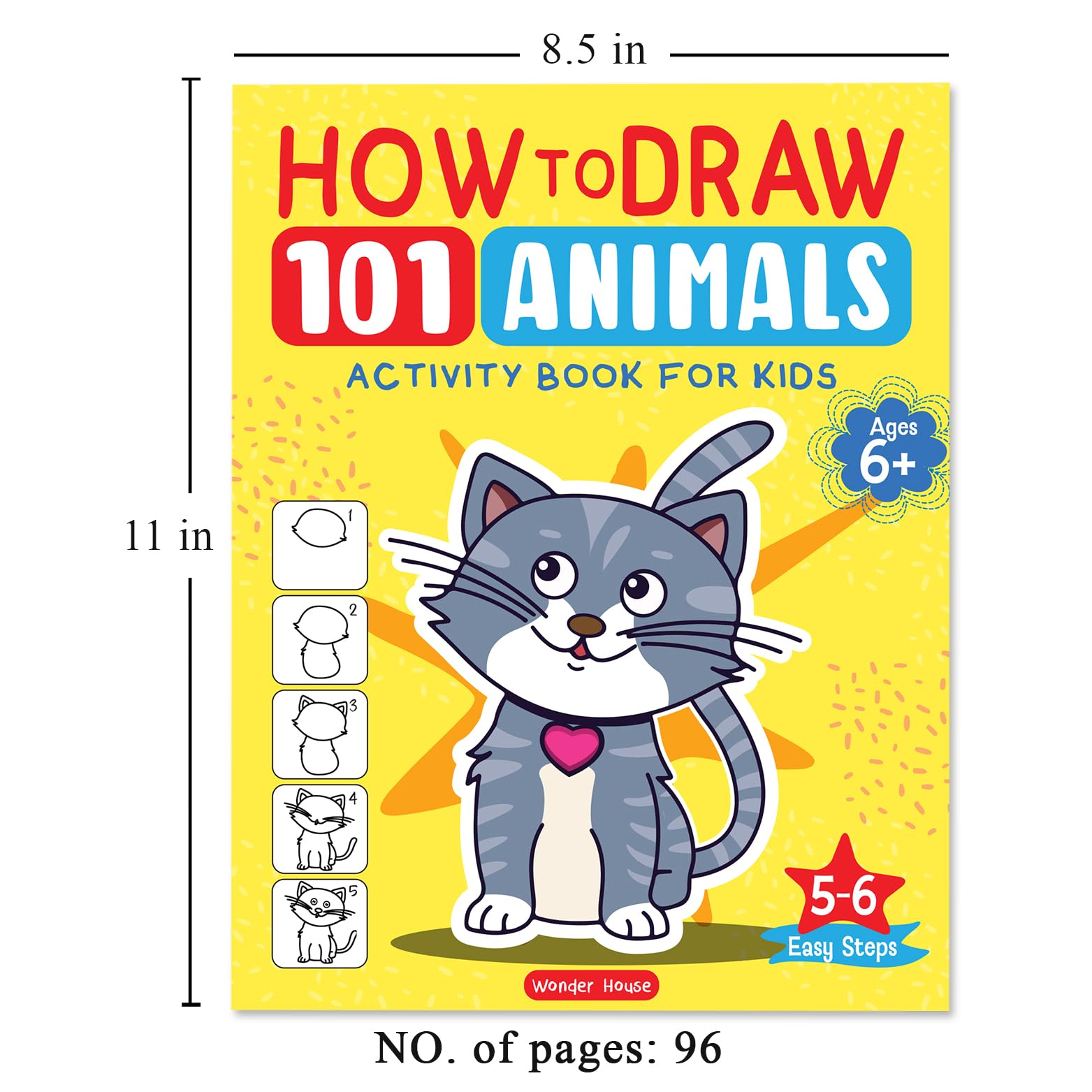 How to Draw: 101 Animals Activity Book for Kids | Step-by-Step Drawing Guide | Ages 5+ | 3+ Hours of Creative Fun - Image 3 thumbnail