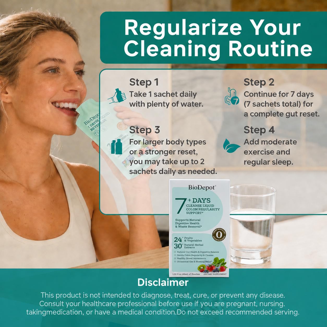 7 Day Gut Cleanse Liquid Detox Drink for Women & Men Colon Cleanse — Amazon image 9