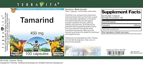 Miniatura 3 de Tamarindo - 450 mg (100 Cápsulas, ZIN 521505)