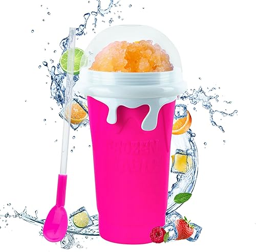 Vista 10 de Taza para Hacer Slushies, Taza Mágica de Batidos Congelados Rápidos, Taza de Enfriamiento de Doble Capa con Exprimidor, Máquina para Hacer Slushies