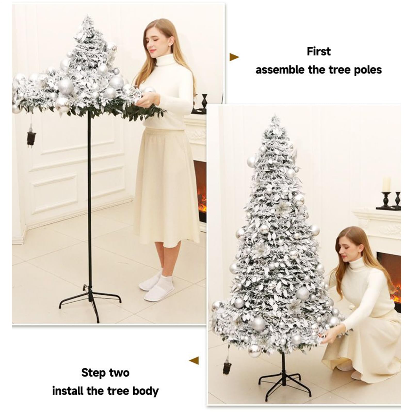 Árbol De Navidad Plegable Decoración De Artificial Reutilizable Plegable