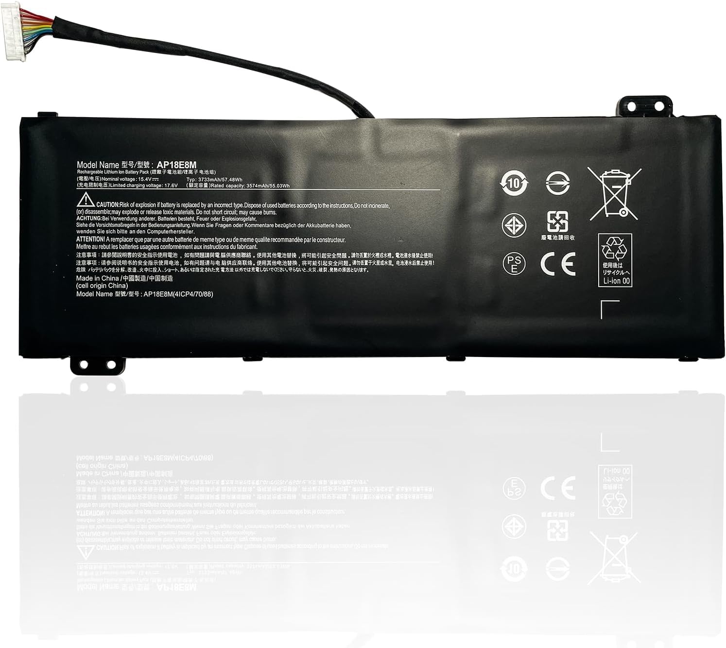 Earpix AP18E8M AP18E7M Laptop Battery for Compatible Acer Aspire A715-74G Nitro AN515-44 AN515-45 AN515-54 AN515-55 AN515-56 AN517-52 AN715-51 Laptop Battery