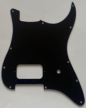 For Fit Fender Stratocaster Start Single Standard Humbucker Guitar Pickguard 3 Ply Black