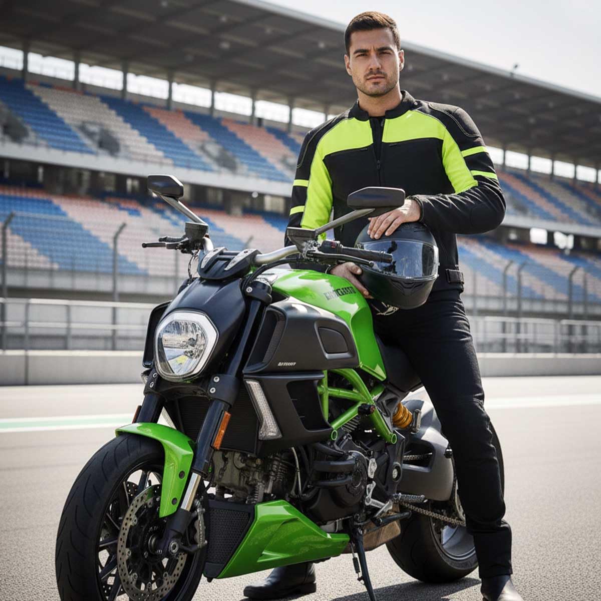 Milwaukee Leather MPM1731 Mens Black Textile Aviator Bomber Jacket with Armor Protection — view 3