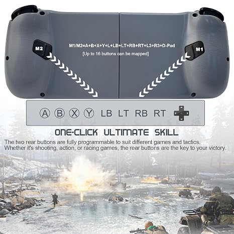 Joso Phone Controller for iPhone/Android Support Phone Case, Mobile Gaming Controller with Ergonomic Design - Wireless Gamepad for Cloud Gaming & PS Remote Play
