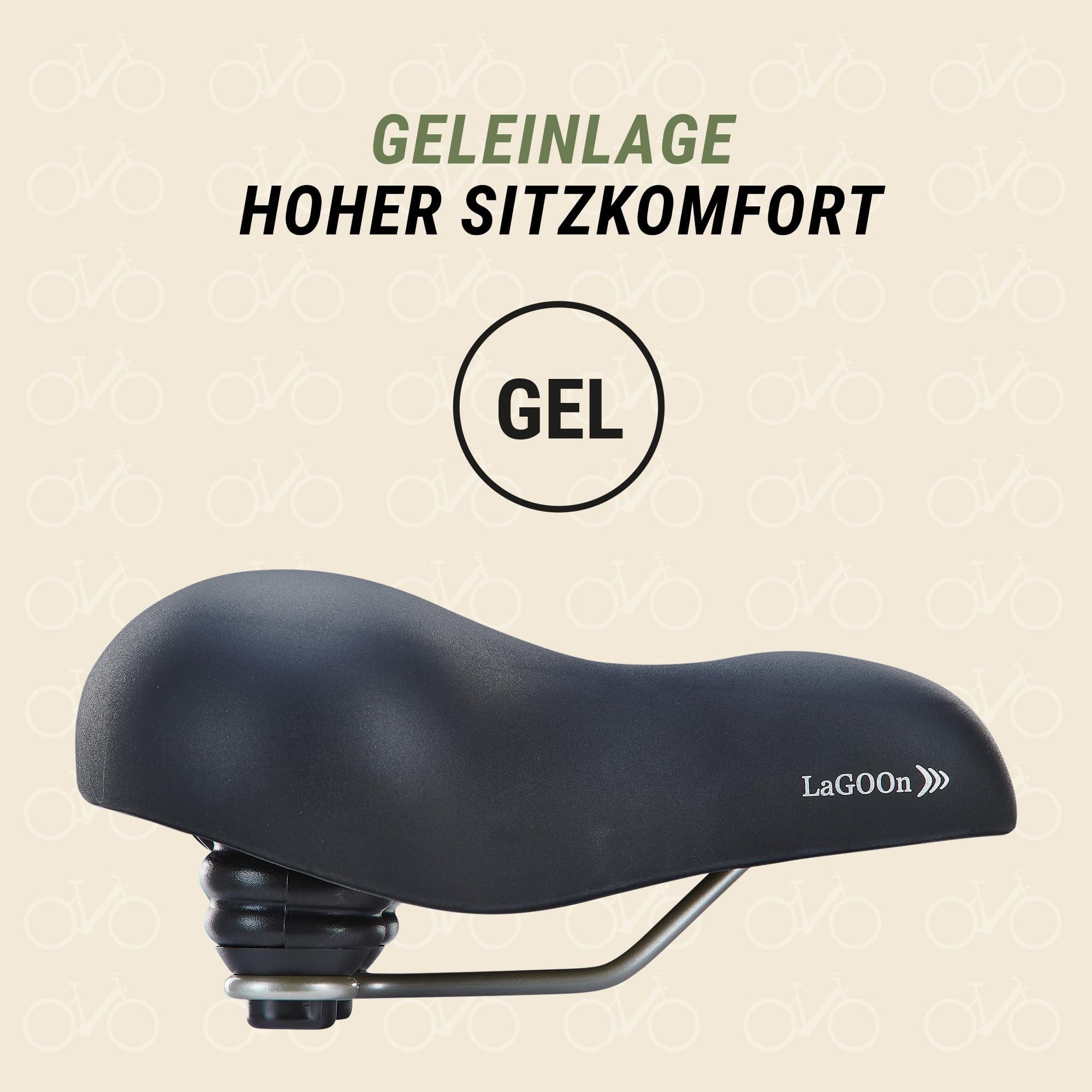 Selle Royal Gel – Selle Vélo Confort, Noir, Montée Sur Ressorts, Neuve