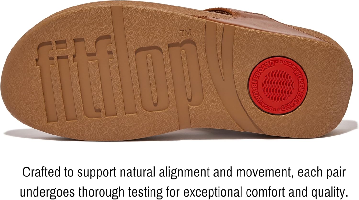 FitFlop Lulu Leather Toe-Post Sandals, Color: Light Tan, Size: 11 (I88-592-090) - Image 4