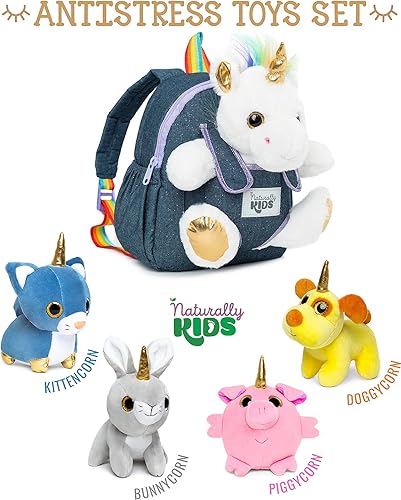 Miniatura 238 de Naturally KIDS - Juguetes de unicornio para niños y niñas de 2 a 3 años, regalos de cumpleaños, mochila de unicornio para niños pequeños 03 Unicornio