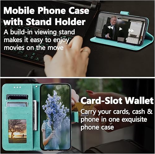 Miniatura 3 de EYZUTAK Funda de teléfono mandala para Xiaomi Redmi 9A9AT9i, funda de cuero PU premium con tapa de 3 ranuras para tarjetas, 1 ranura para efectivo,