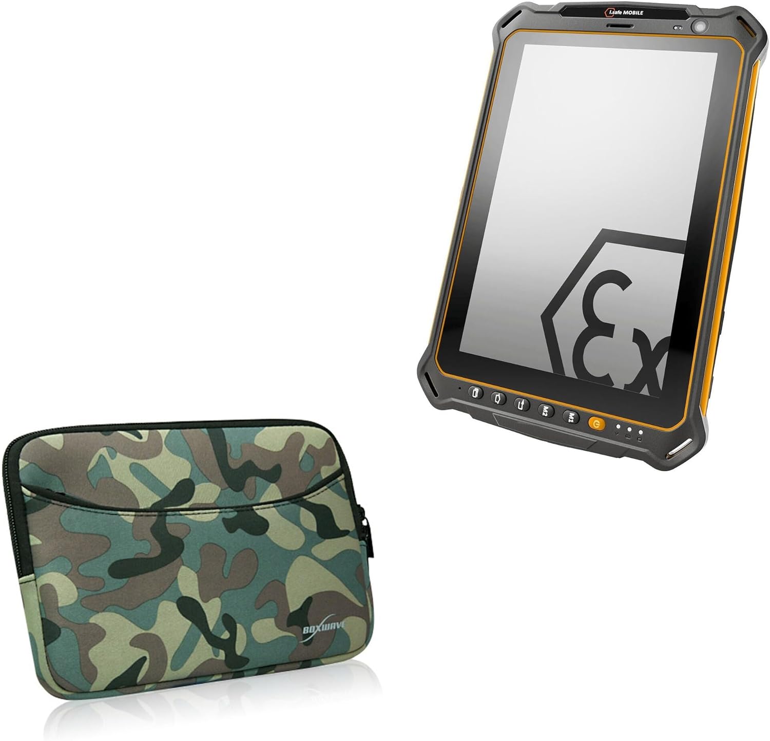 BoxWave Case Compatible with i.Safe Mobile IS930.2 - Camouflage Suit with Pocket, Neoprene Camo Suit Zipper Pocket for Storage