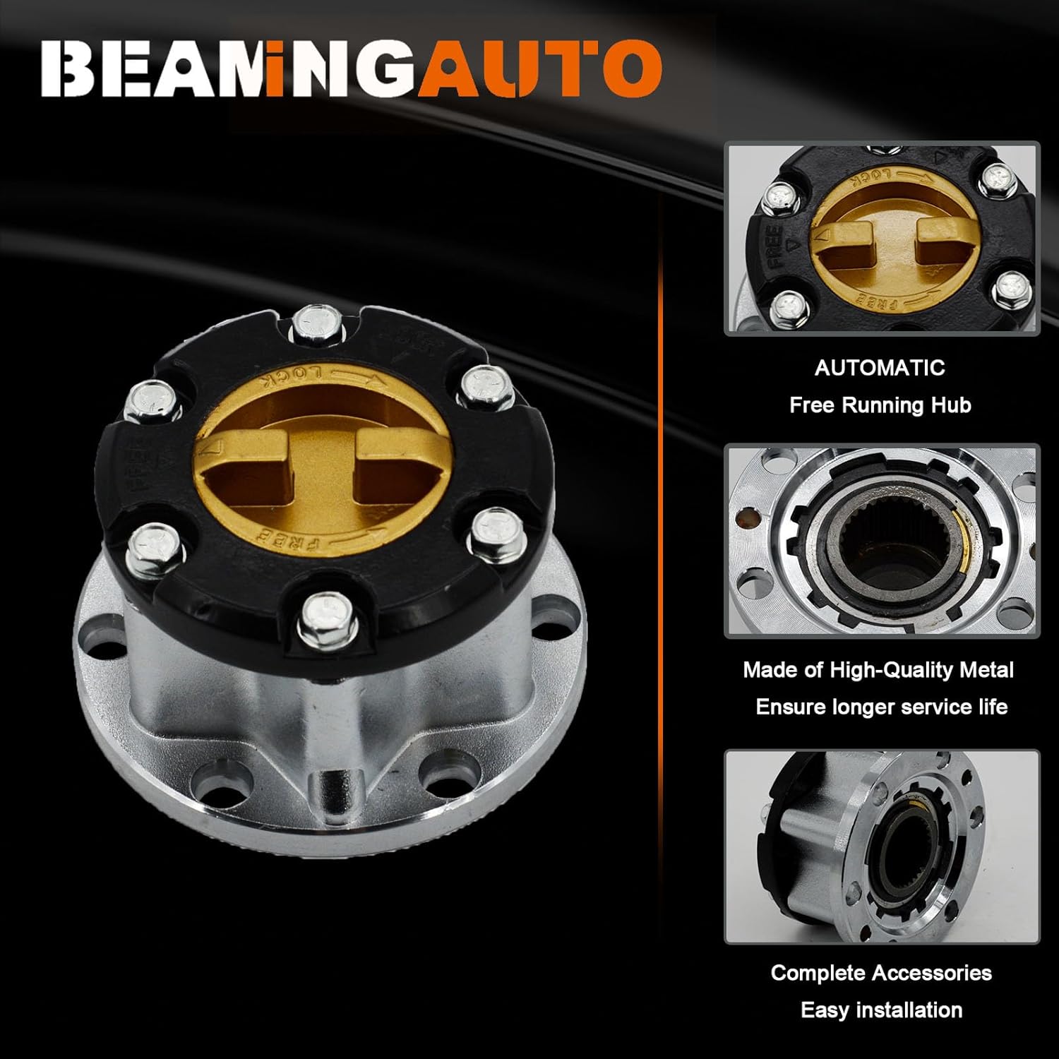 Free Wheel Manual Locking Hub 43530-69045 for Toyota 4x4 Replacement for Land Cruiser FJ40 FJ45 FJ60 FJ62 BJ40 BJ42 BJ60, 2 Piece