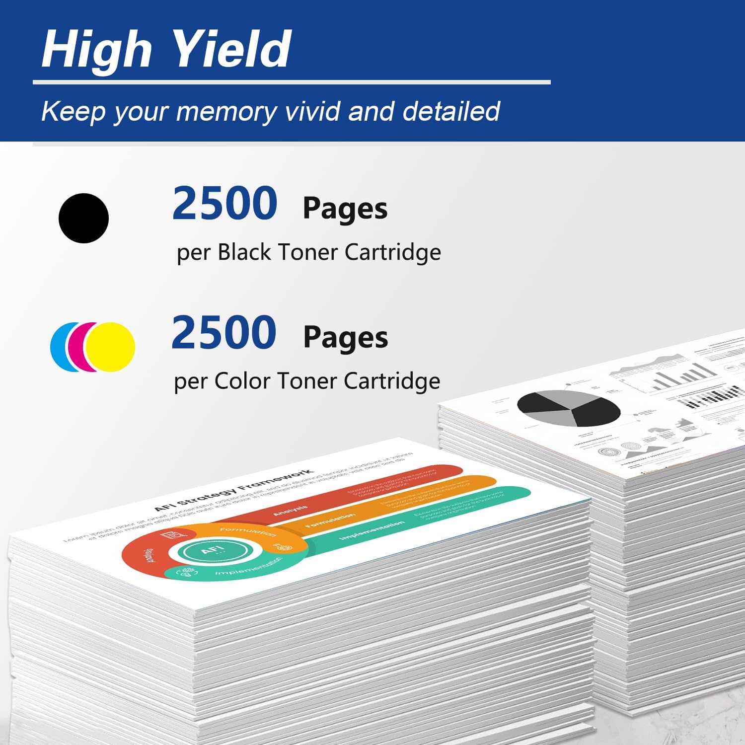 410A Toner Cartridges 4 Pack (Black/Cyan/Yellow/Magenta) Replacement for HP 410A CF410A Toner Cartridge for Colo Pro M452DN M452DW M452NW MFP M377DW M477FNW M477FDN M477FDW Printer