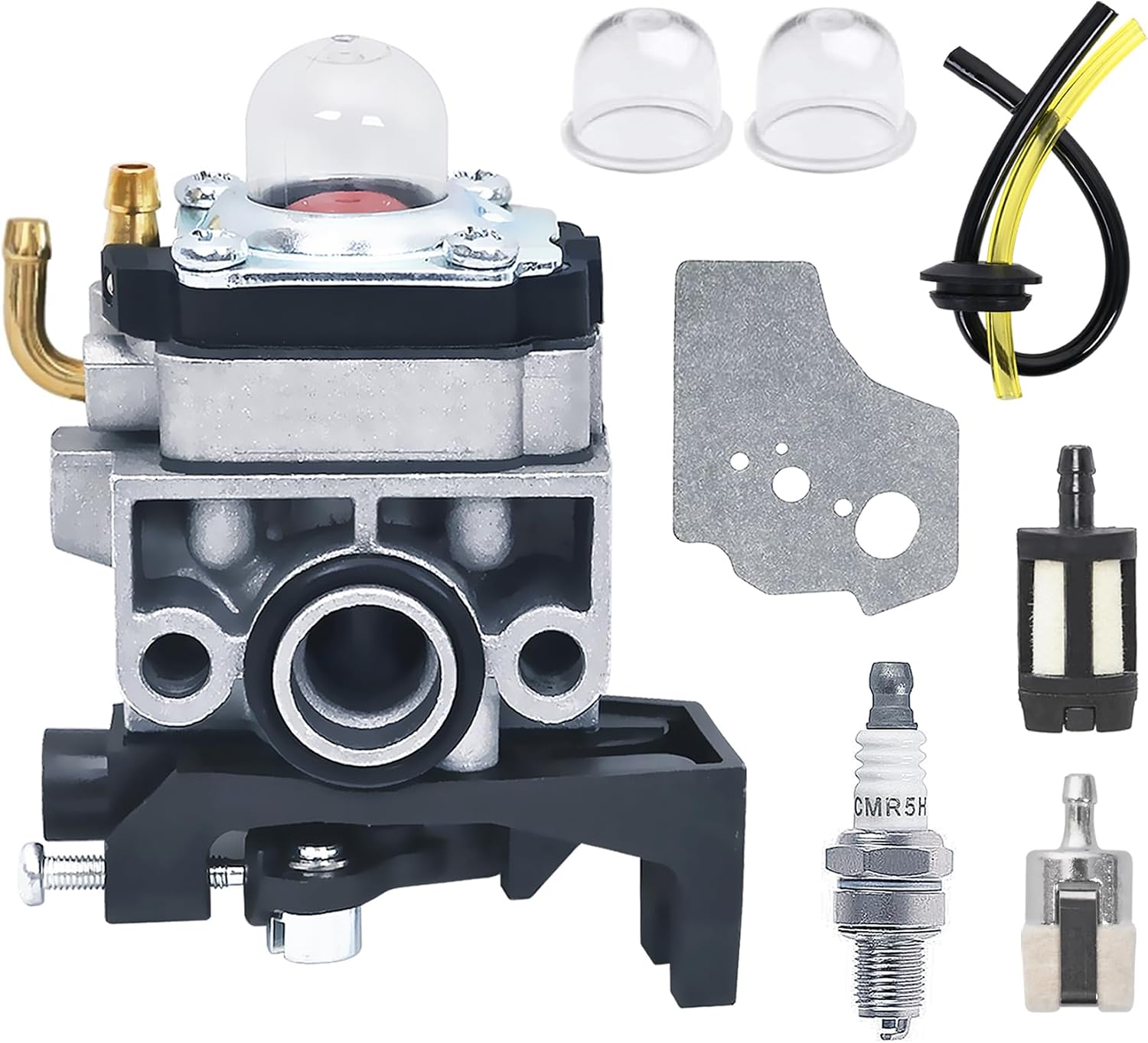Gaźnik do Honda GX25 GX35 UMS425E UMK425E UMK435E HHB25 FG110 Silnik, JRISBO Części do Podkaszarki i Dmuchawy do Liści Zestaw Gaźników z Uszczelkami, Świeca Zapłonowa, Filtr