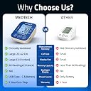 MEDTECH BP09N Fully Automatic Digital BP Monitor |Arm Portable, Lightweight Blood Pressure Machine | Accurate BP Machine Digital for Home | USB-C Port | Blood Pressure Monitoring Device, White gallery image