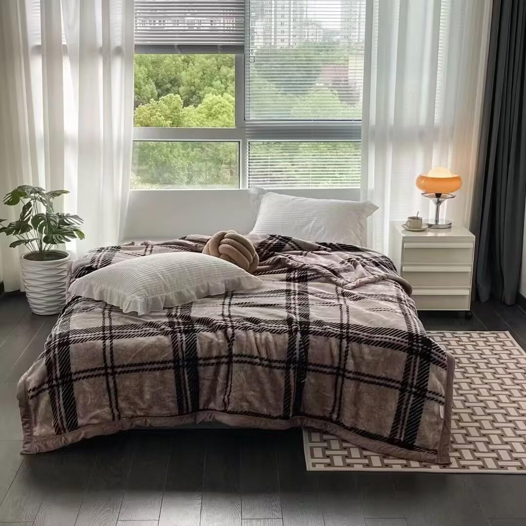 Amazon｜ブランケット フェイクミンクフリースブランケット 79インチ x