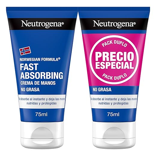Crema de Manos Neutrogena Reparadora Grietas, Pack 2 x 75 ml