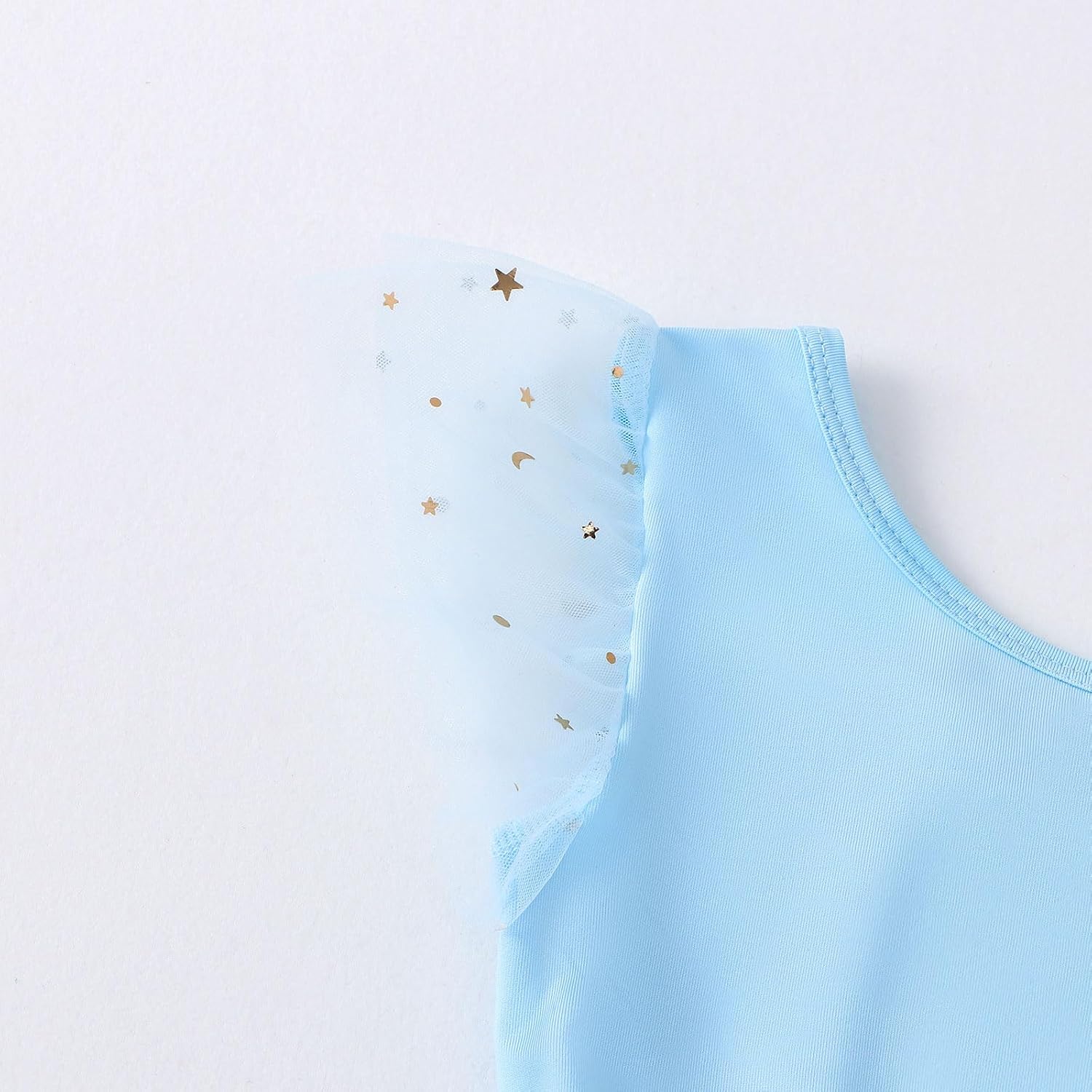 Tutu.kk Girls Ballet Leotards Shiny Ruffle Sleeve Toddler Tutu Dresses Ballerina Outfit Dance - Image 4