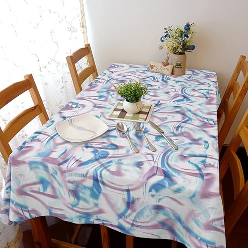 FDECOR Rectangle Table Cloth, Abstract Gradient Unreal Filters Table Cover,Washable Decorative Tablecloth for Indoor and Outdoor,Kitchen Dinning