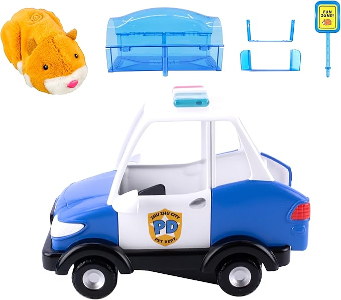 Juguete Hamster Electrónico ZhuZhu City Coche Policía miniatura 6