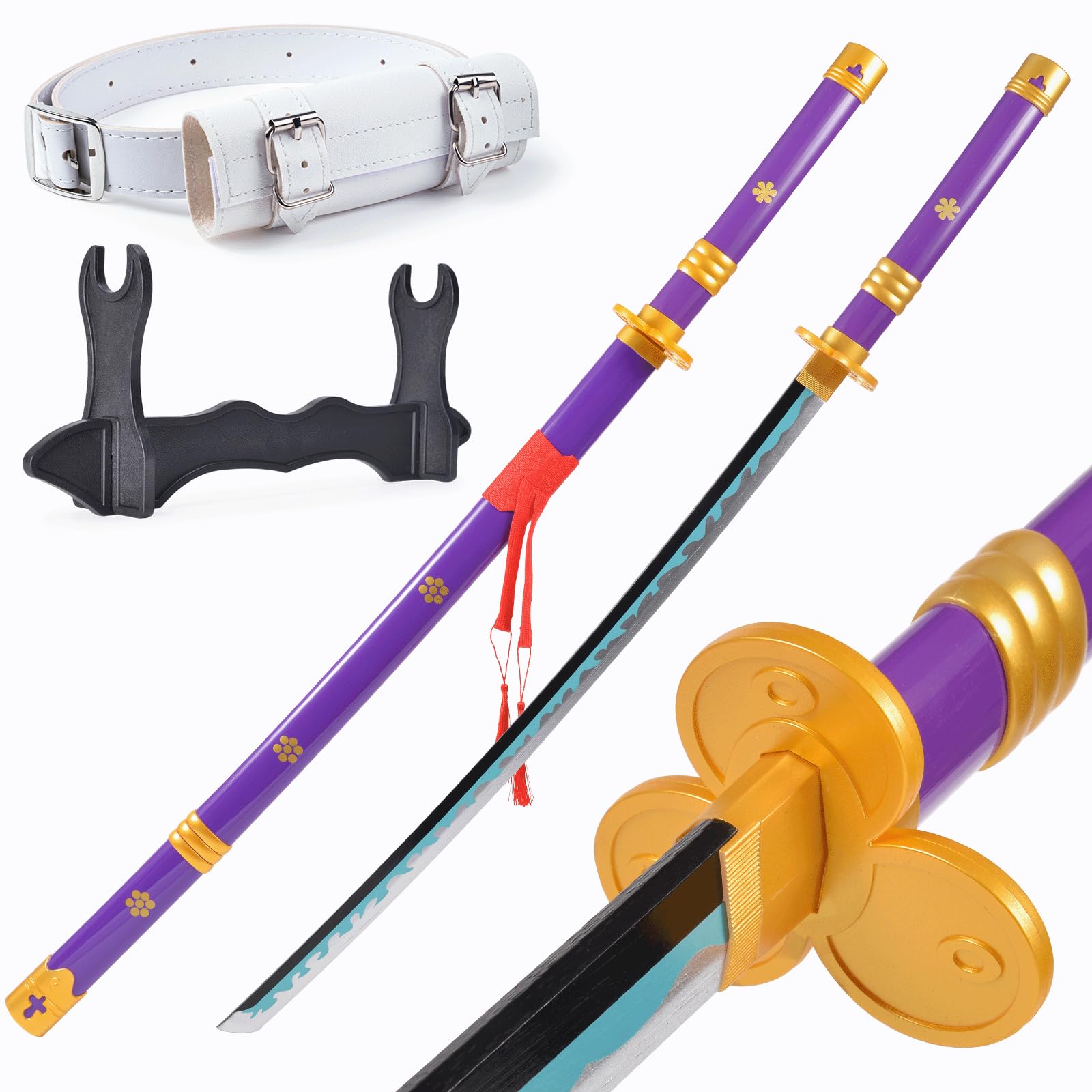 Anime Roronoa Enma Sword - 41 inchs,Zoro Cosplay Plastic Sword 41inch - with Display Stand,for Role-Playing and Collection
