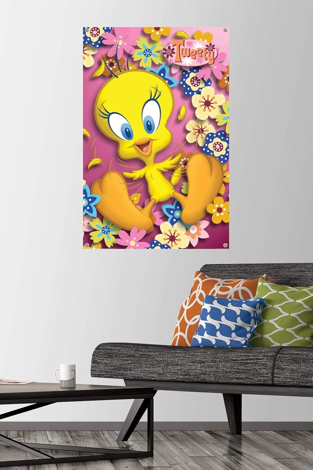 Trends International Looney Tunes - Tweety Bird - Power Wall Poster, 22.375" x 34", Premium Poster & Push Pin Bundle