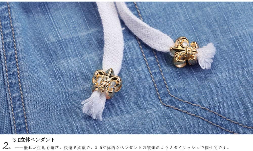 レディース デニム クロップドパンツ ハーフパンツ 夏 ボトムス 薄手 ゆったり ひざ丈 デニム 大きいサイズ 無地 スリム カジュ