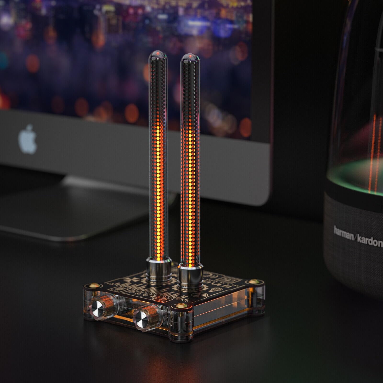 Pixie Tube Misuratore di livello sonoro, fonometro MIC/LINE analizzatore musicale spettro audio da tavolo