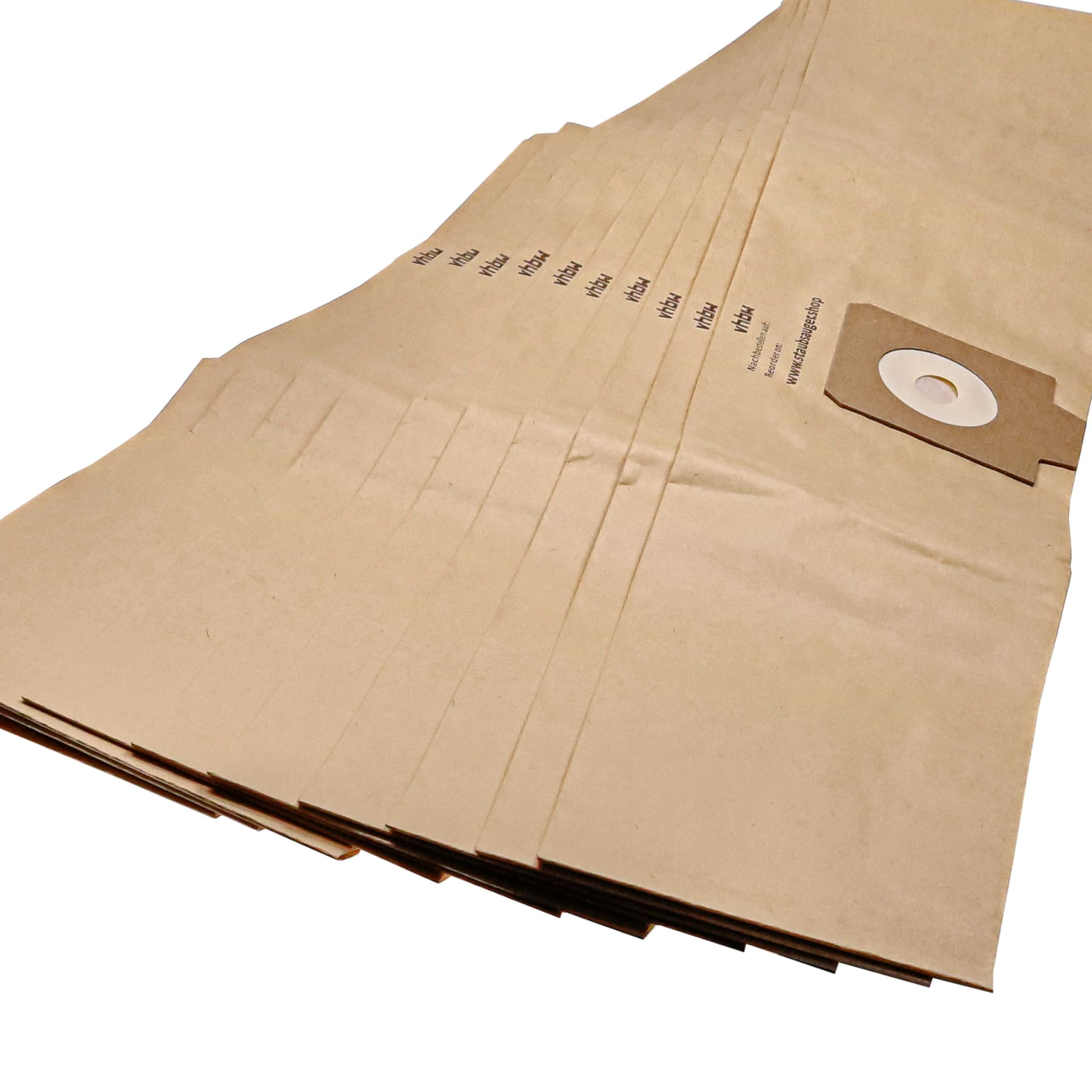vhbw 100 x worek do odkurzacza kompatybilny z odkurzaczem EVA UZ 930 – 34 cm x 17 cm, brązowy
