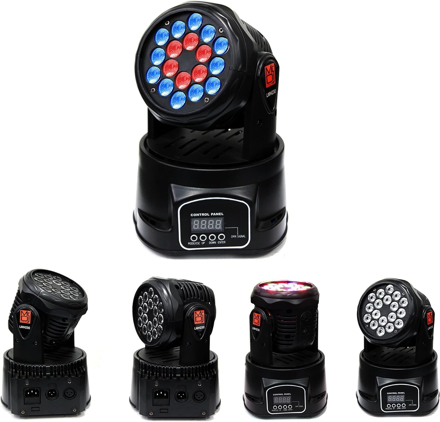 MR DJ USA - LMH230 100W RGBW 18-LED Moving Head DJ Light