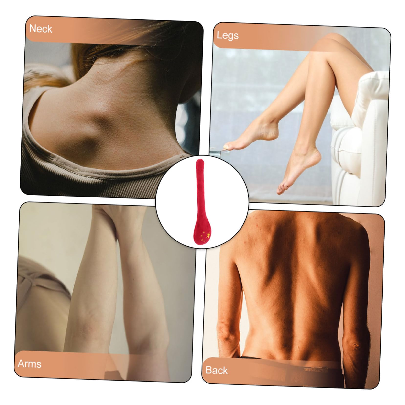 5pezzi Massaggiatore Portatile Per Strumento Per Muscolare Facile Trasportare Per Schiena Burrs e Resistente
