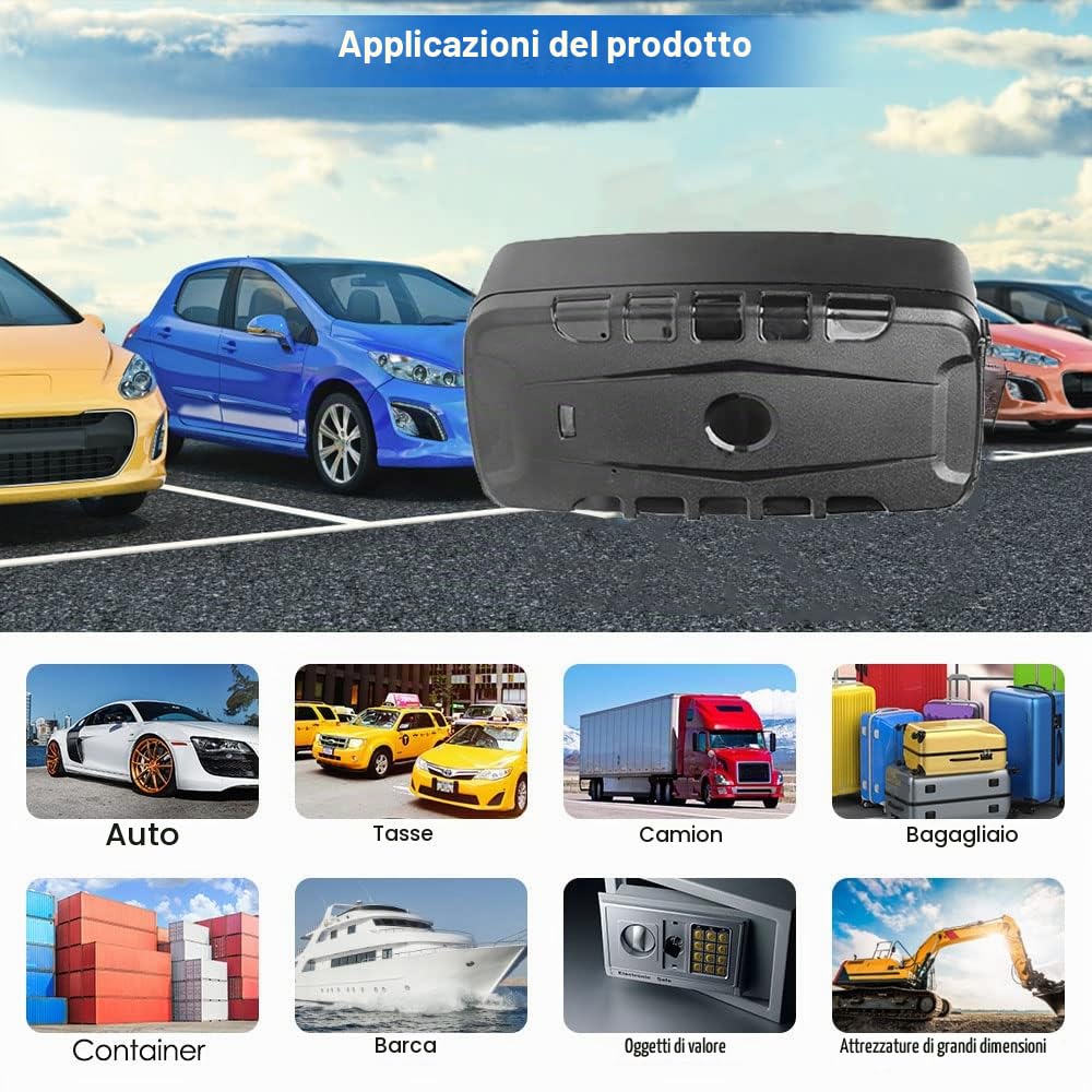 TKMARS 4G Localizzatore GPS per Auto Senza Abbonamento GPS Tracker 20000 mah con Tempo di Standby Ultra Lungo per Barche, Flotte, Camper, Camion, Container, Taxi, Autobus, Motociclette