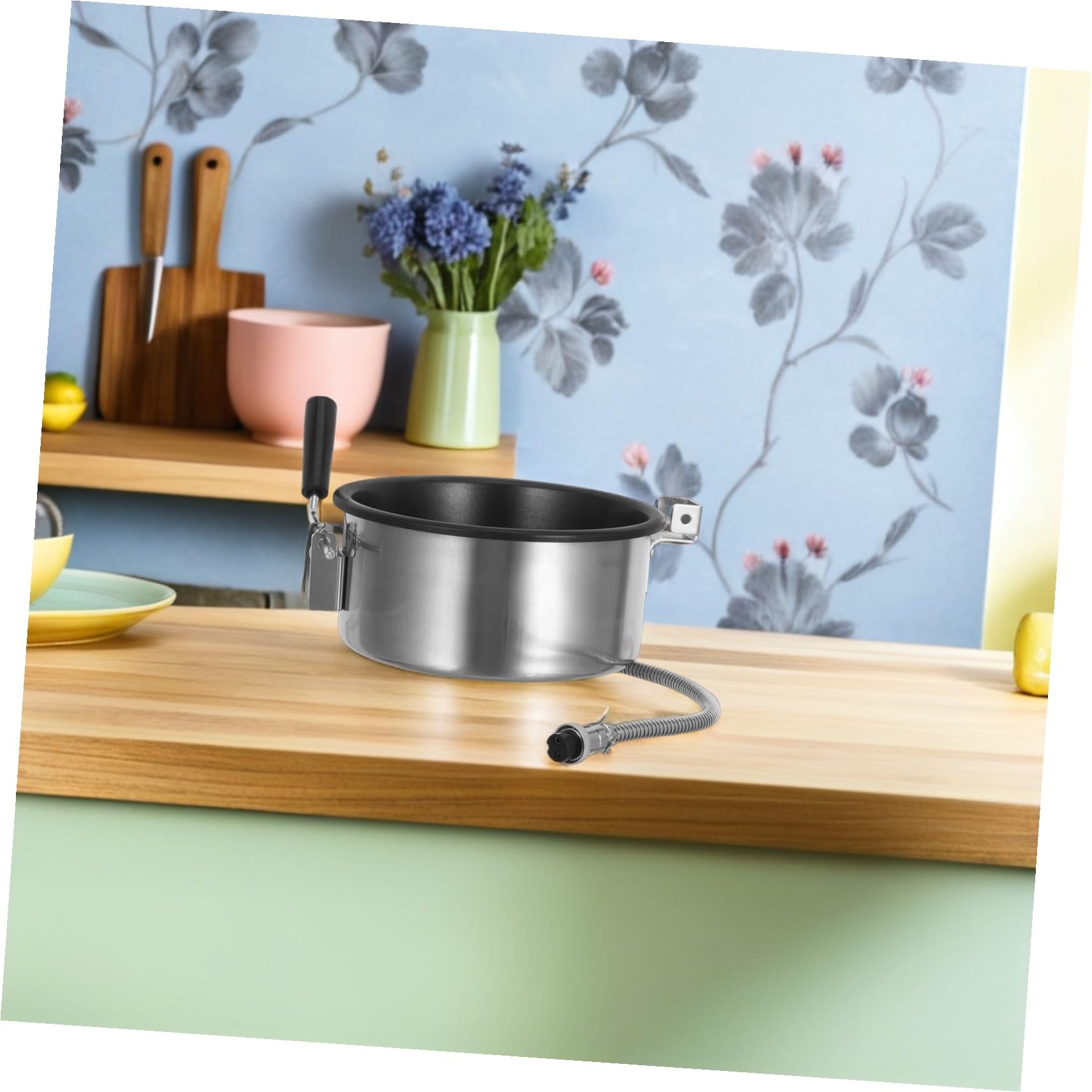 Popcorn Kessel 8 Oz aus Edelstahl und Aluminium für Popcornmaschine | Ersatzteil, Gleichmäßige Erwärmung, Platzsparendes Design, für Festivals und Familienfilmabend
