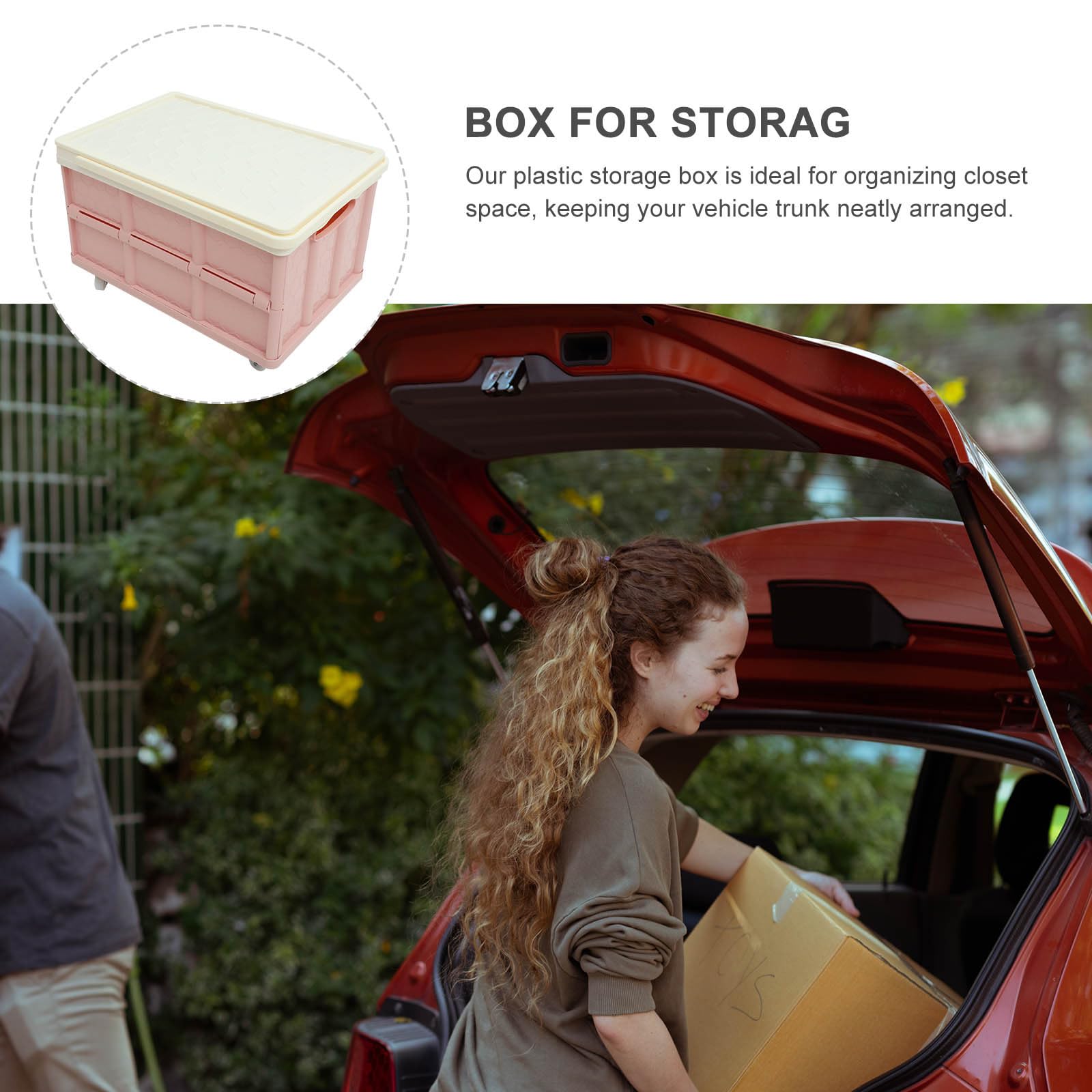 Supvox Kleideraufbewahrungsbox mit Rädern Große Faltbare Aufbewahrungskiste aus Kunststoff Stapelbarer Organizer für Kleidung Platzsparender Lagerbehälter für Zuhause und Auto