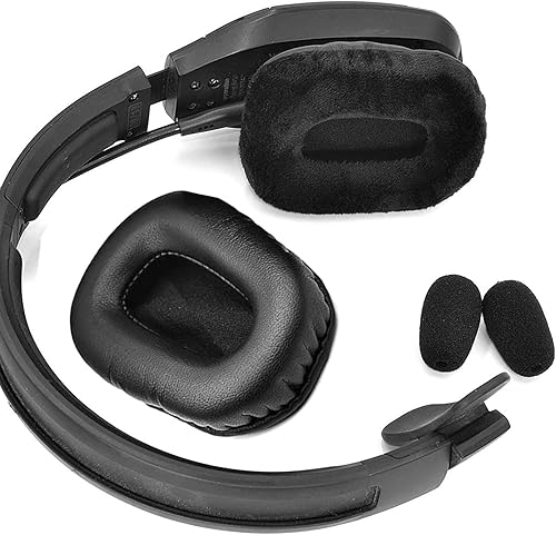 Miniatura 6 de B450XT - Almohadillas de repuesto compatibles con Blue Parrot B450-XT B450xtB550-XT con cancelación de ruido, almohadillas de piel y terciopelo